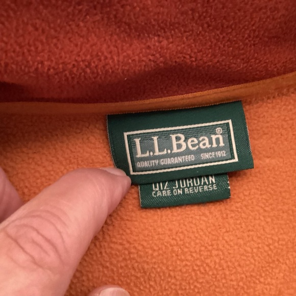 L.L. Bean Zip Up Fleece Vest Men’s size Large Burnt Orange - Picture 6 of 11